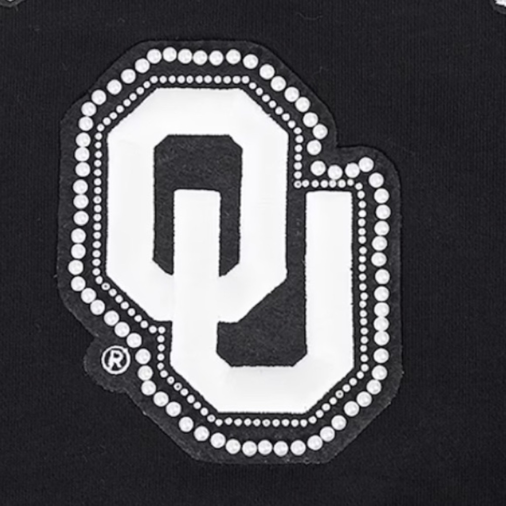 NWT [Pro Standard] Oklahoma Sooners NCAA Black Pearl Cropped Sweatshirt Womens L - Picture 8 of 12